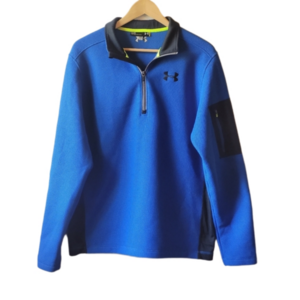 Mens LG Blue Under Armour half zip fleece